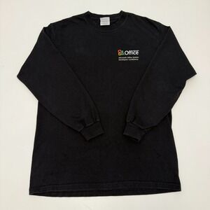 Microsoft Office Developers Conference Long Sleeve Shirt‎ Black Size M VTG Y2K